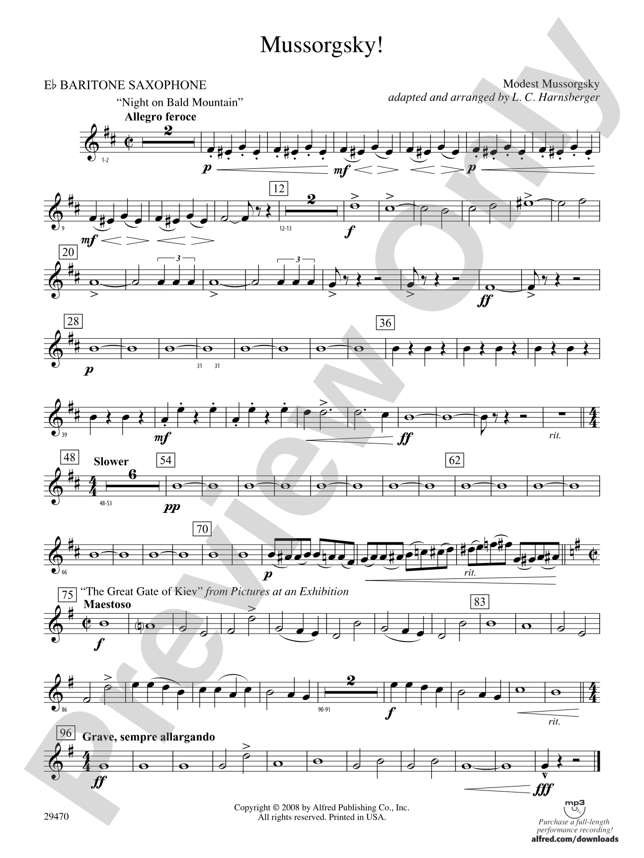 Mussorgsky!: E-flat Baritone Saxophone