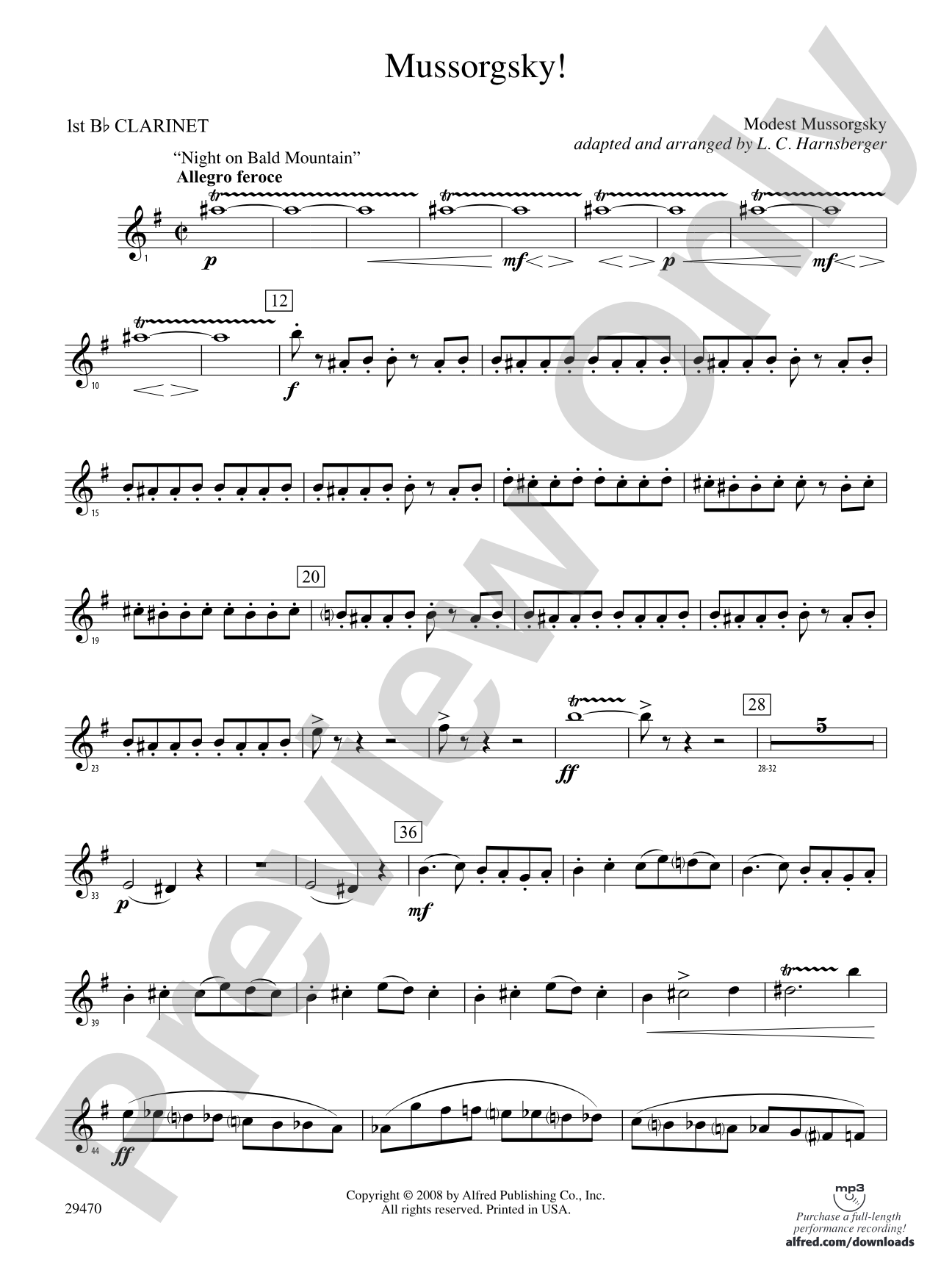 Mussorgsky!: 1st B-flat Clarinet
