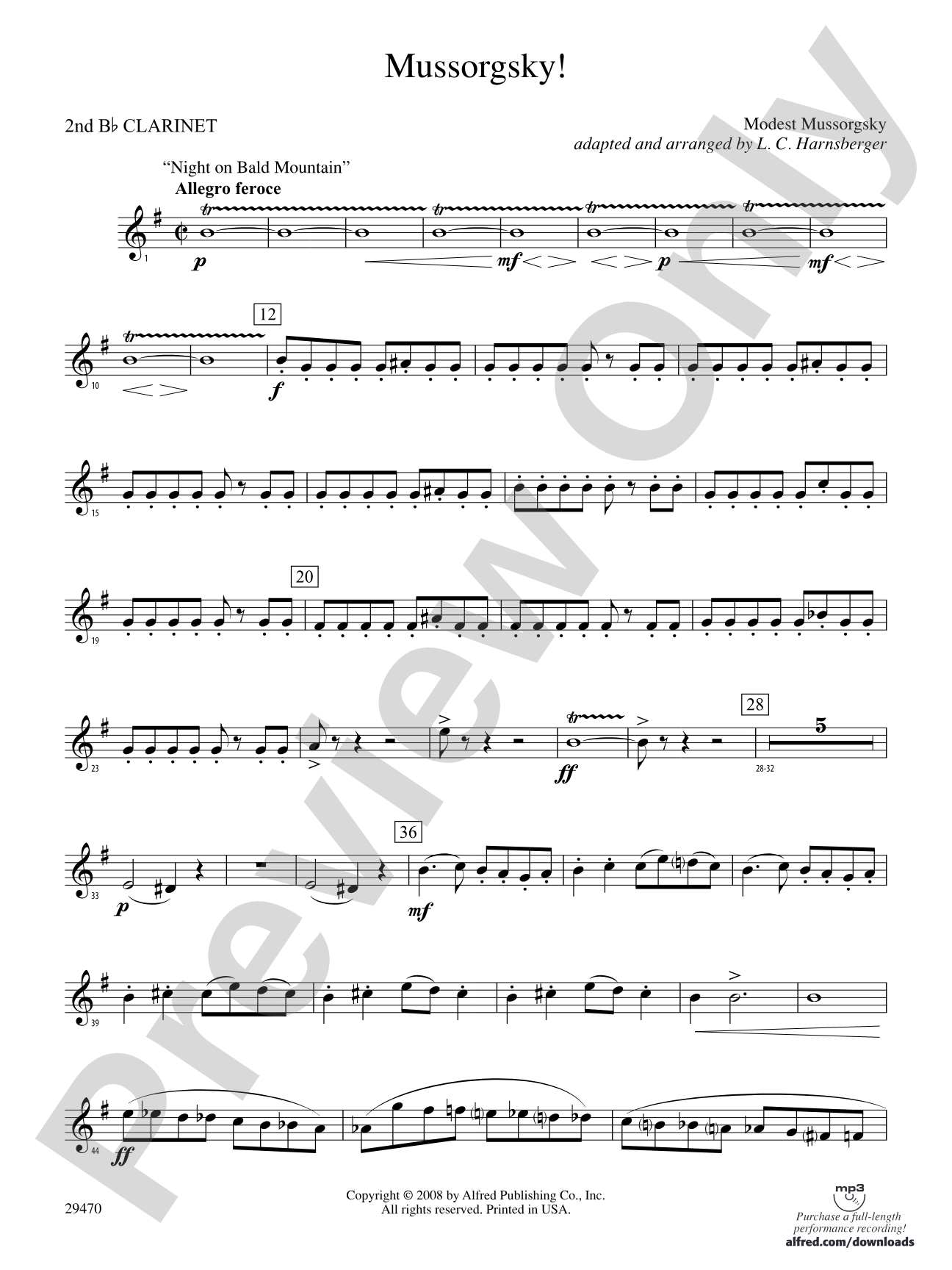 Mussorgsky!: 2nd B-flat Clarinet