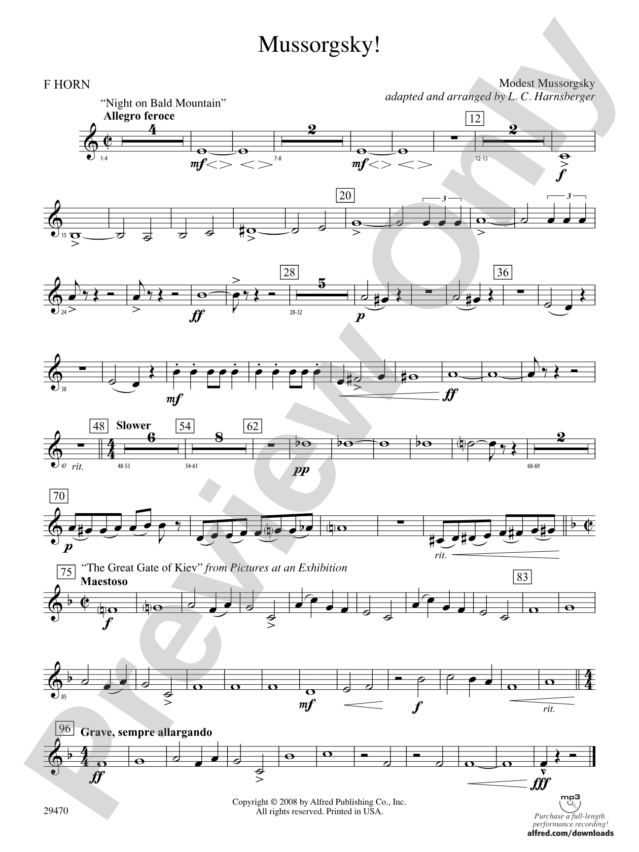 Mussorgsky!: 1st F Horn