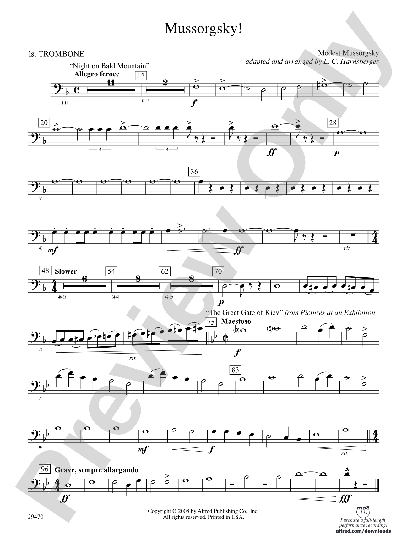 Mussorgsky!: 1st Trombone