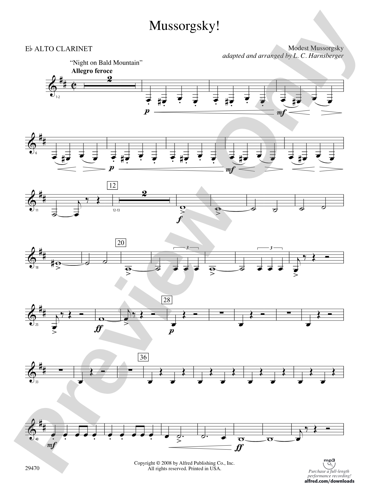 Mussorgsky!: (wp) E-flat Alto Clarinet