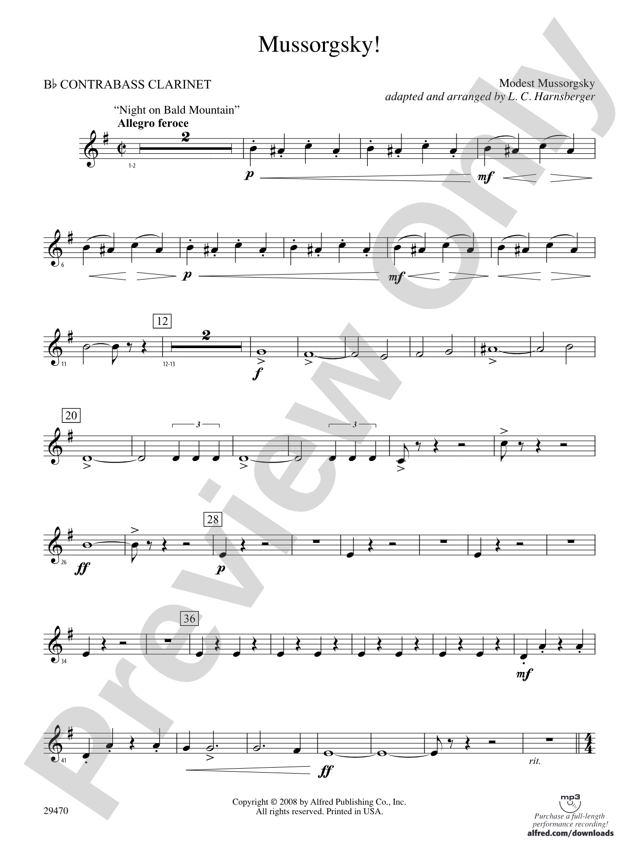 Mussorgsky!: (wp) B-flat Contrabass Clarinet