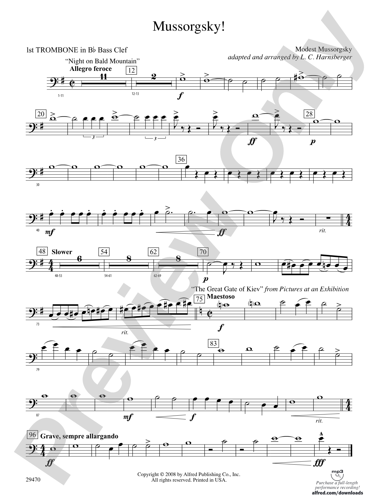 Mussorgsky!: (wp) 1st B-flat Trombone B.C.