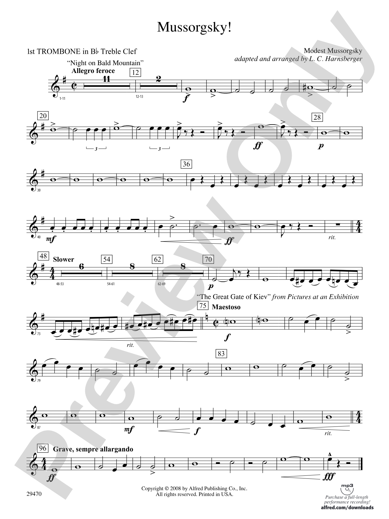 Mussorgsky!: (wp) 1st B-flat Trombone T.C.