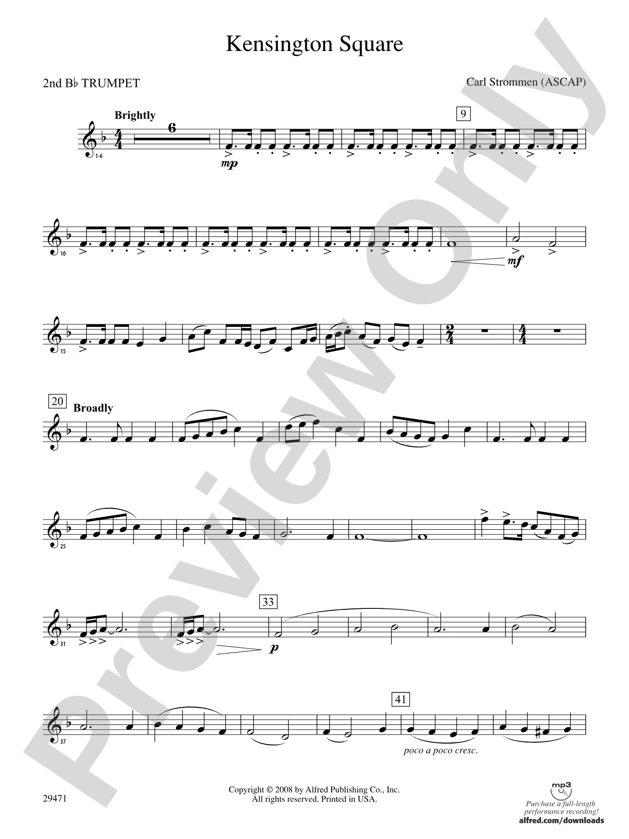 Kensington Square: 2nd B-flat Trumpet