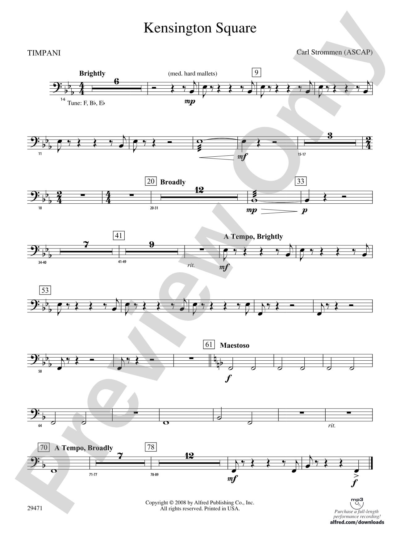 Kensington Square: Timpani