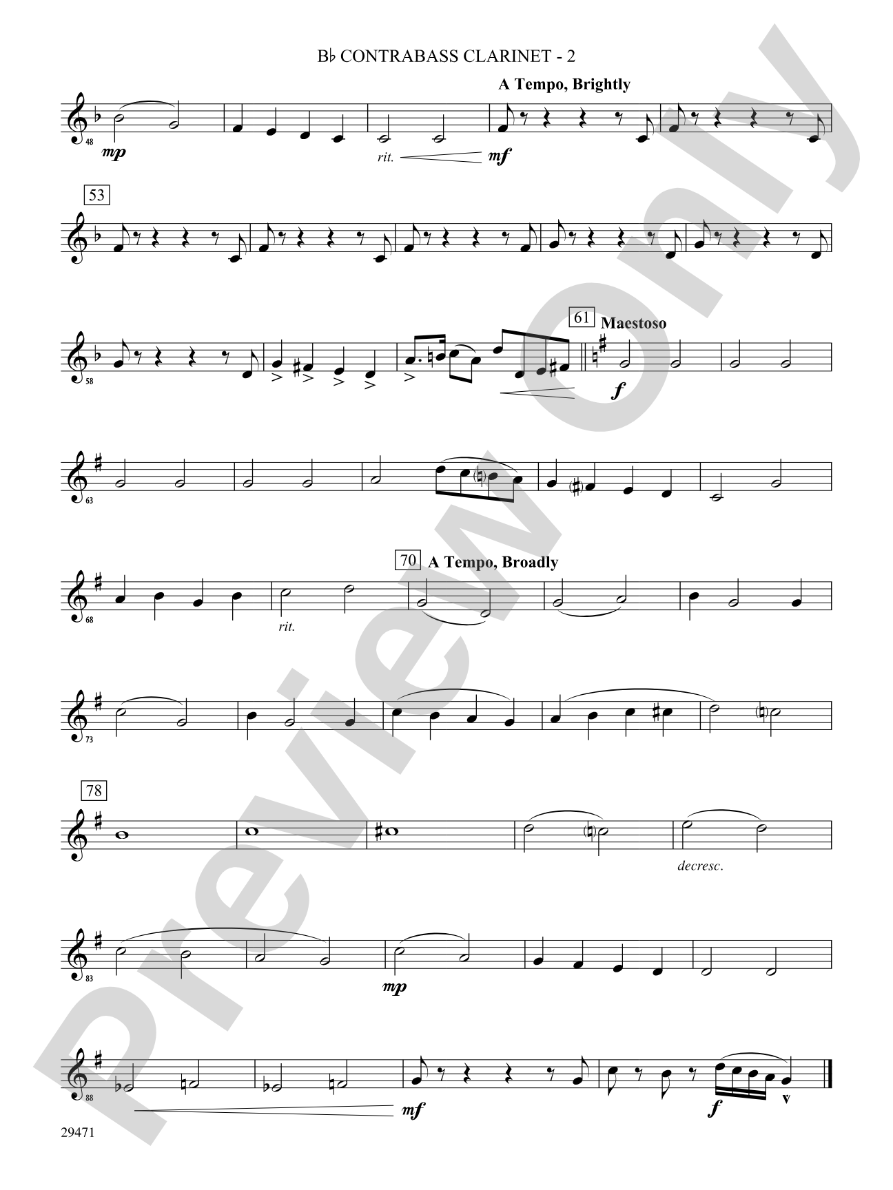Kensington Square: (wp) B-flat Contrabass Clarinet