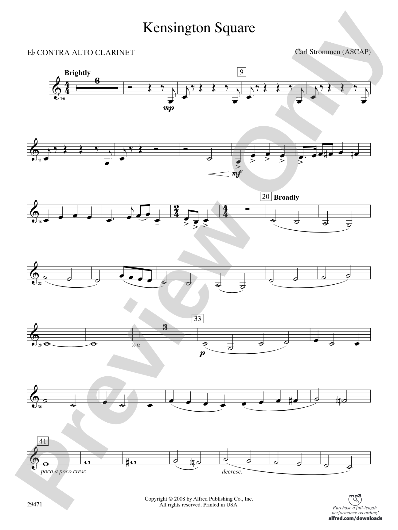 Kensington Square: (wp) E-flat Contrabass Clarinet