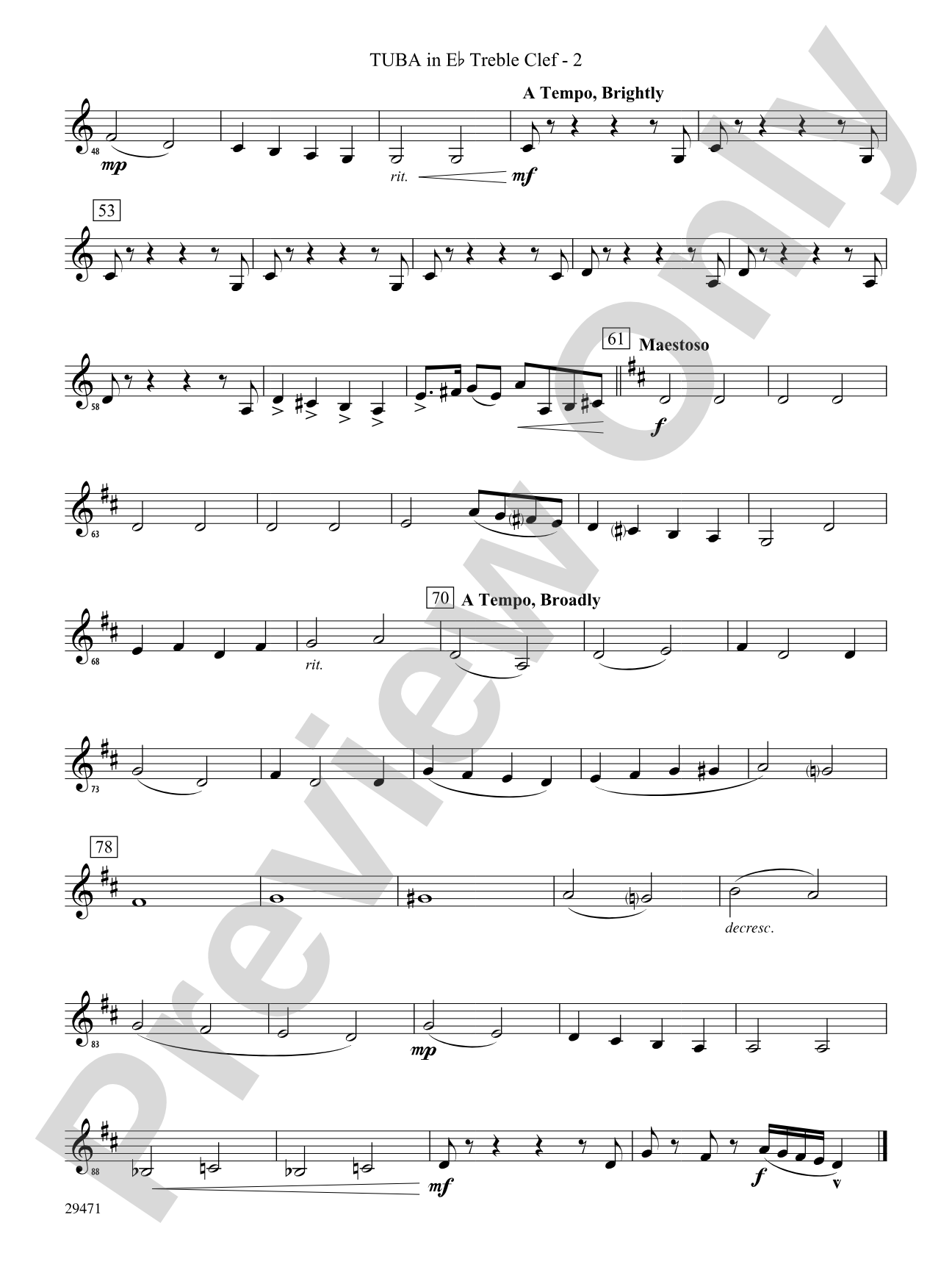 Kensington Square: (wp) E-flat Tuba T.C.