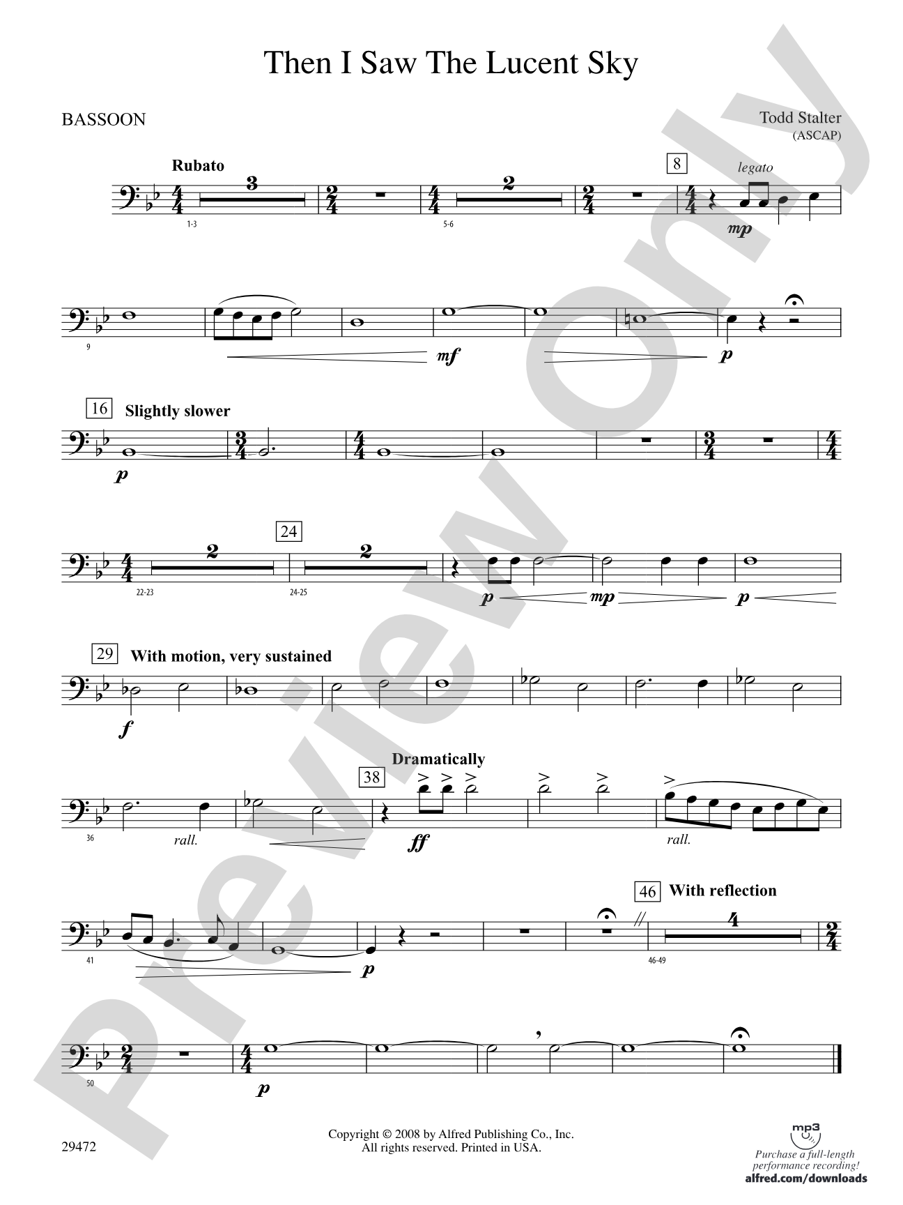 Then I Saw the Lucent Sky: Bassoon