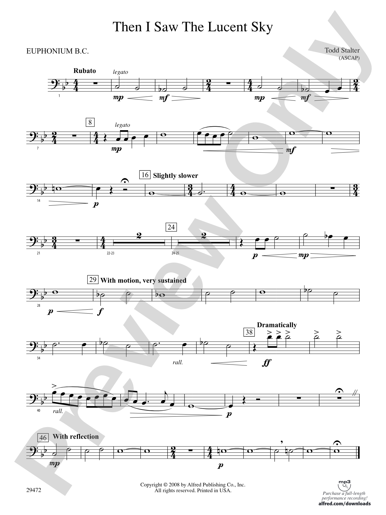 Then I Saw the Lucent Sky: Baritone B.C.