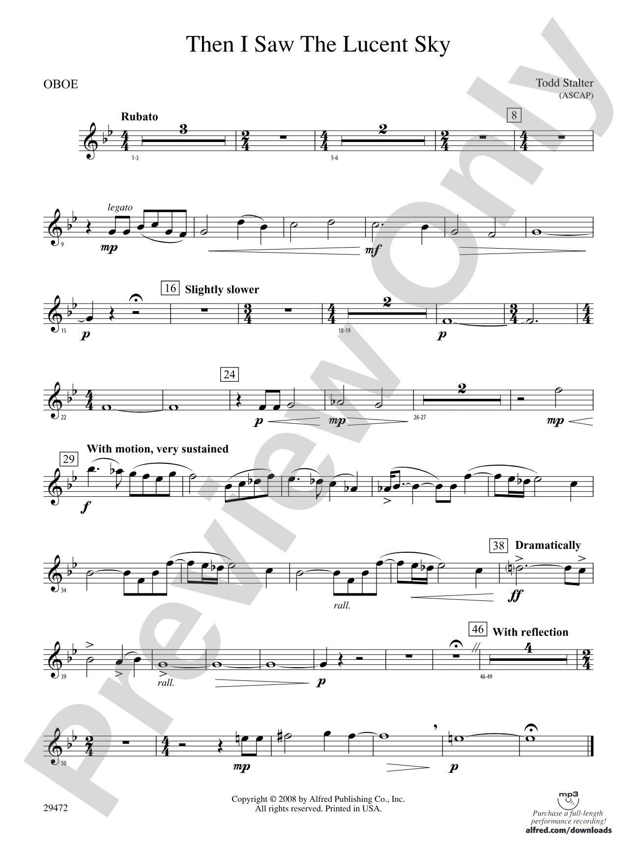 Then I Saw the Lucent Sky: Oboe