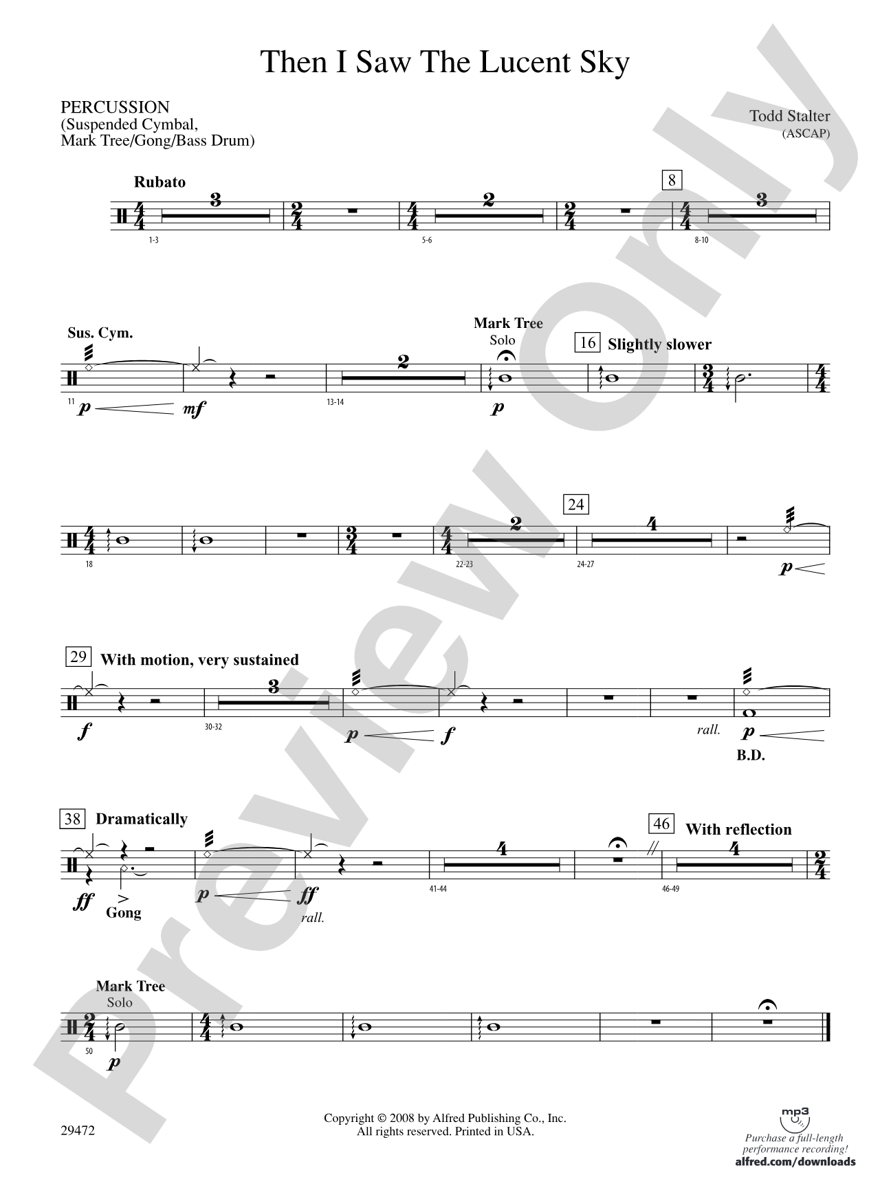 Then I Saw the Lucent Sky: 1st Percussion