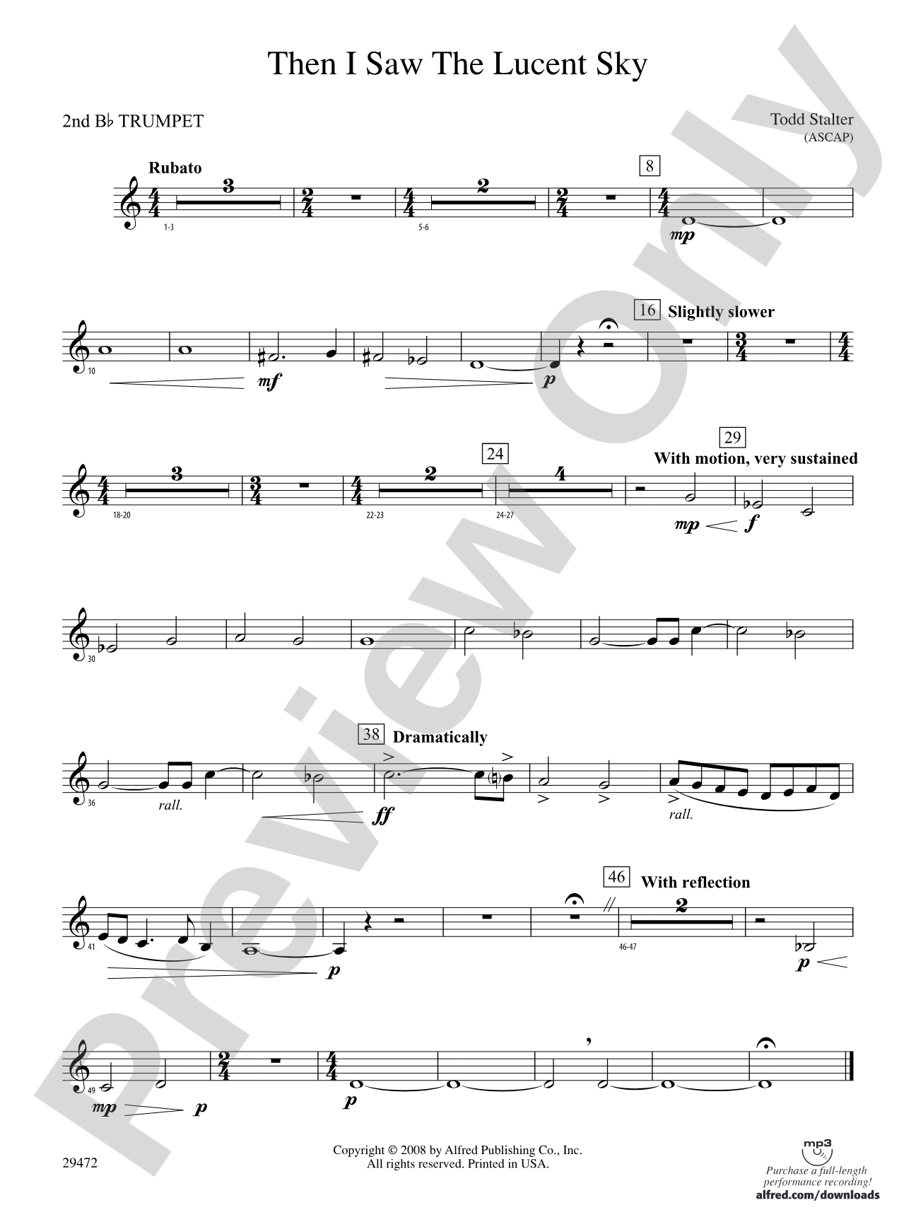 Then I Saw the Lucent Sky: 2nd B-flat Trumpet