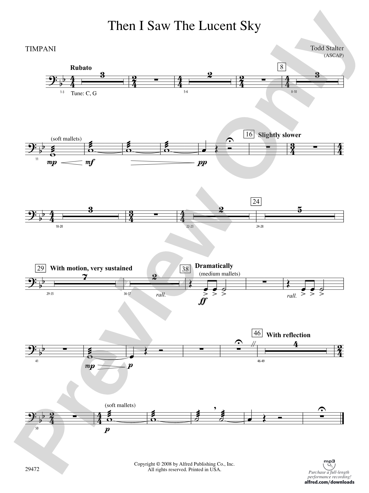 Then I Saw the Lucent Sky: Timpani