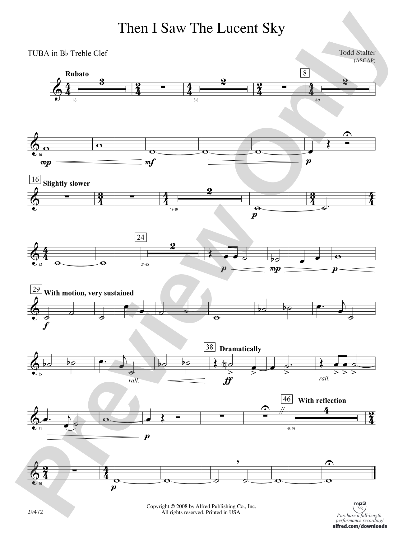 Then I Saw the Lucent Sky: (wp) B-flat Tuba T.C.