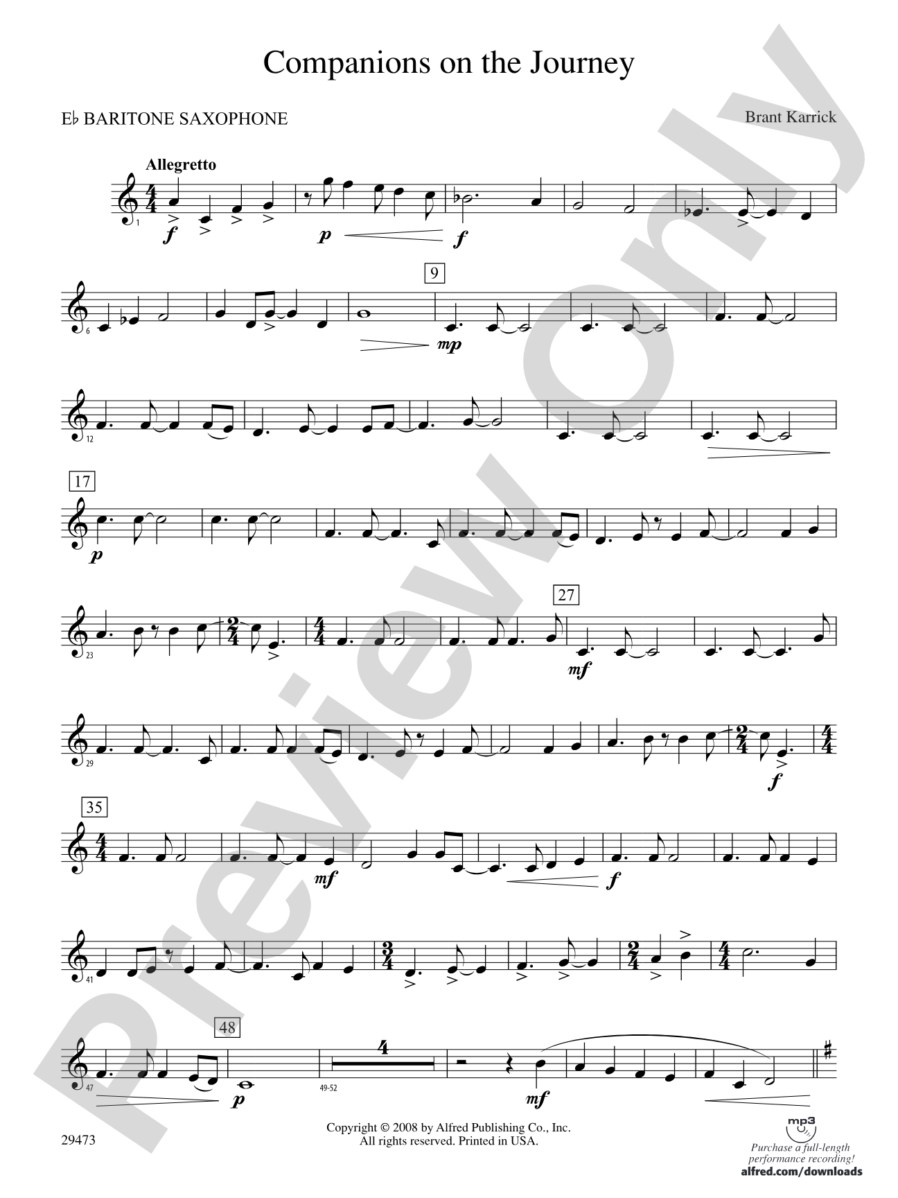 Companions on the Journey: E-flat Baritone Saxophone