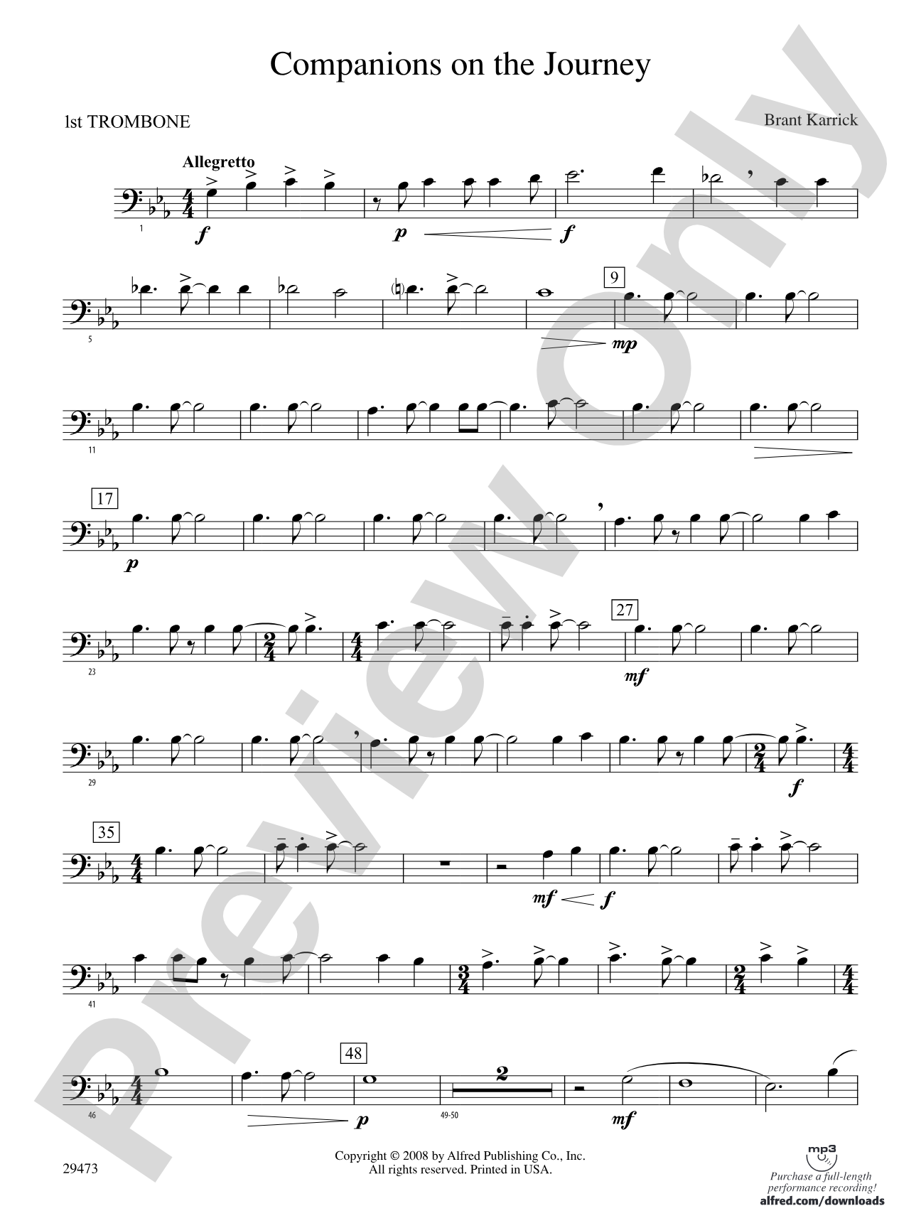 Companions on the Journey: 1st Trombone