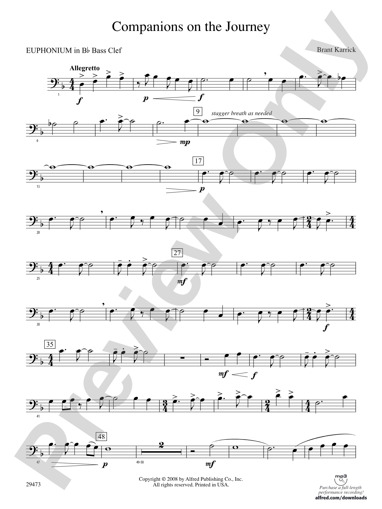 Companions on the Journey: (wp) B-flat Baritone B.C.