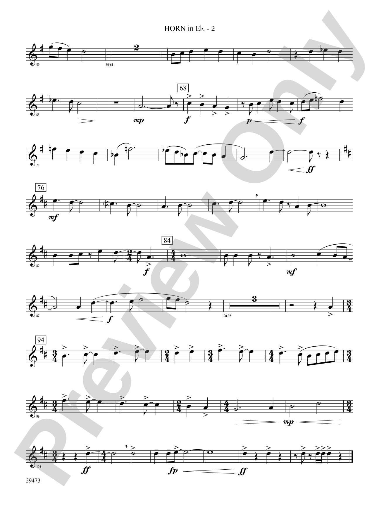 Companions on the Journey: (wp) 1st Horn in E-flat