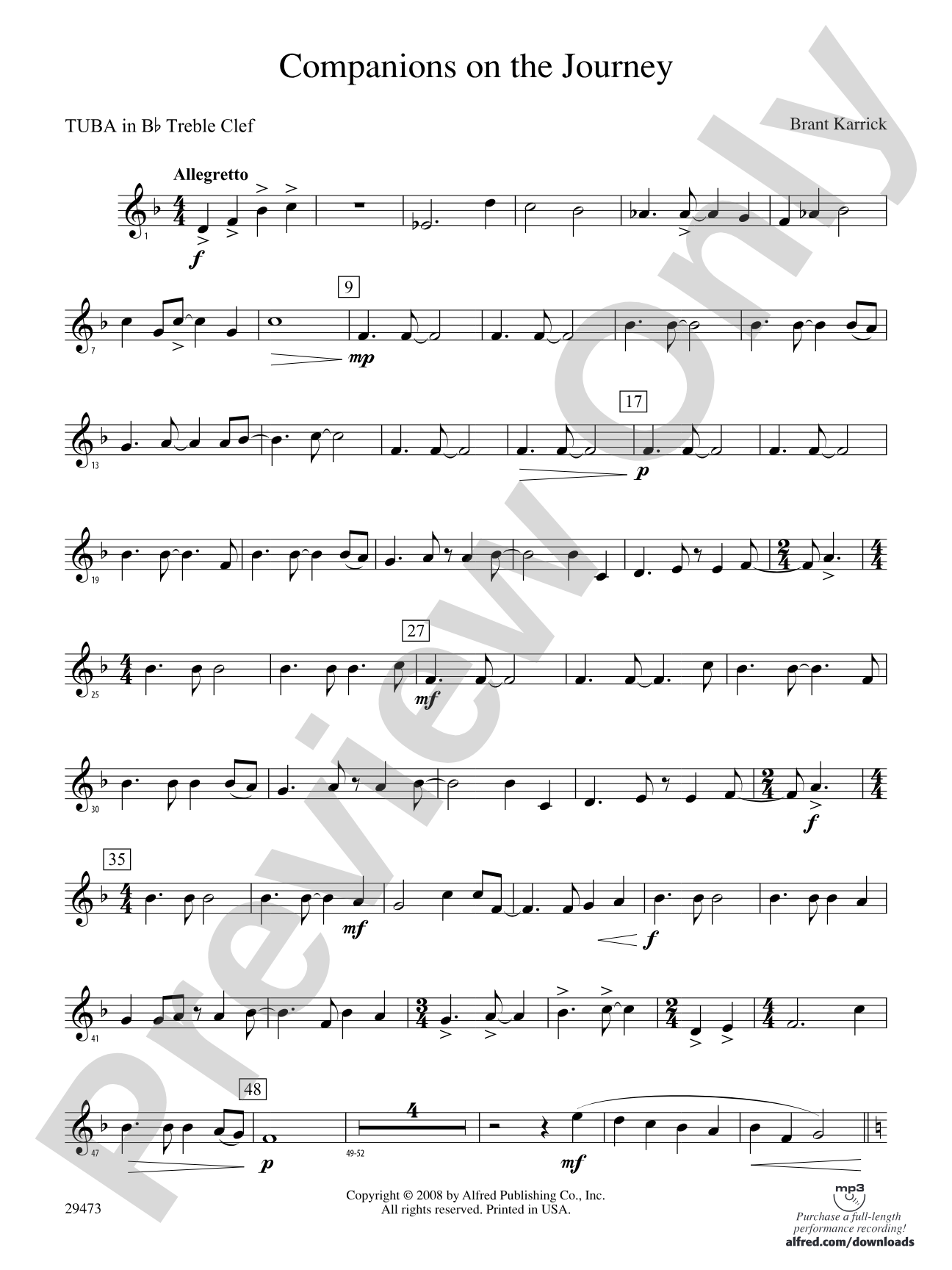 Companions on the Journey: (wp) B-flat Tuba T.C.