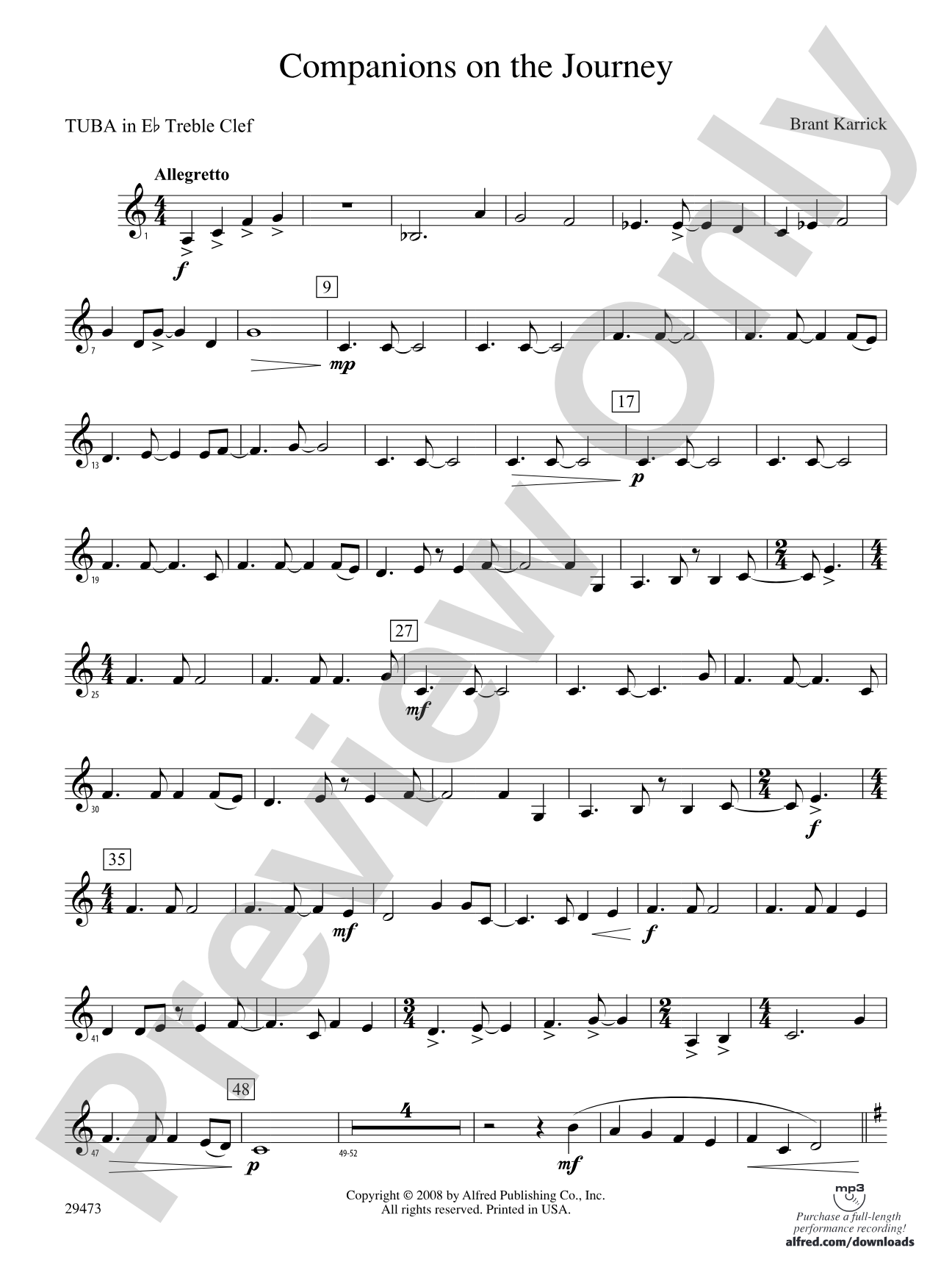 Companions on the Journey: (wp) E-flat Tuba T.C.