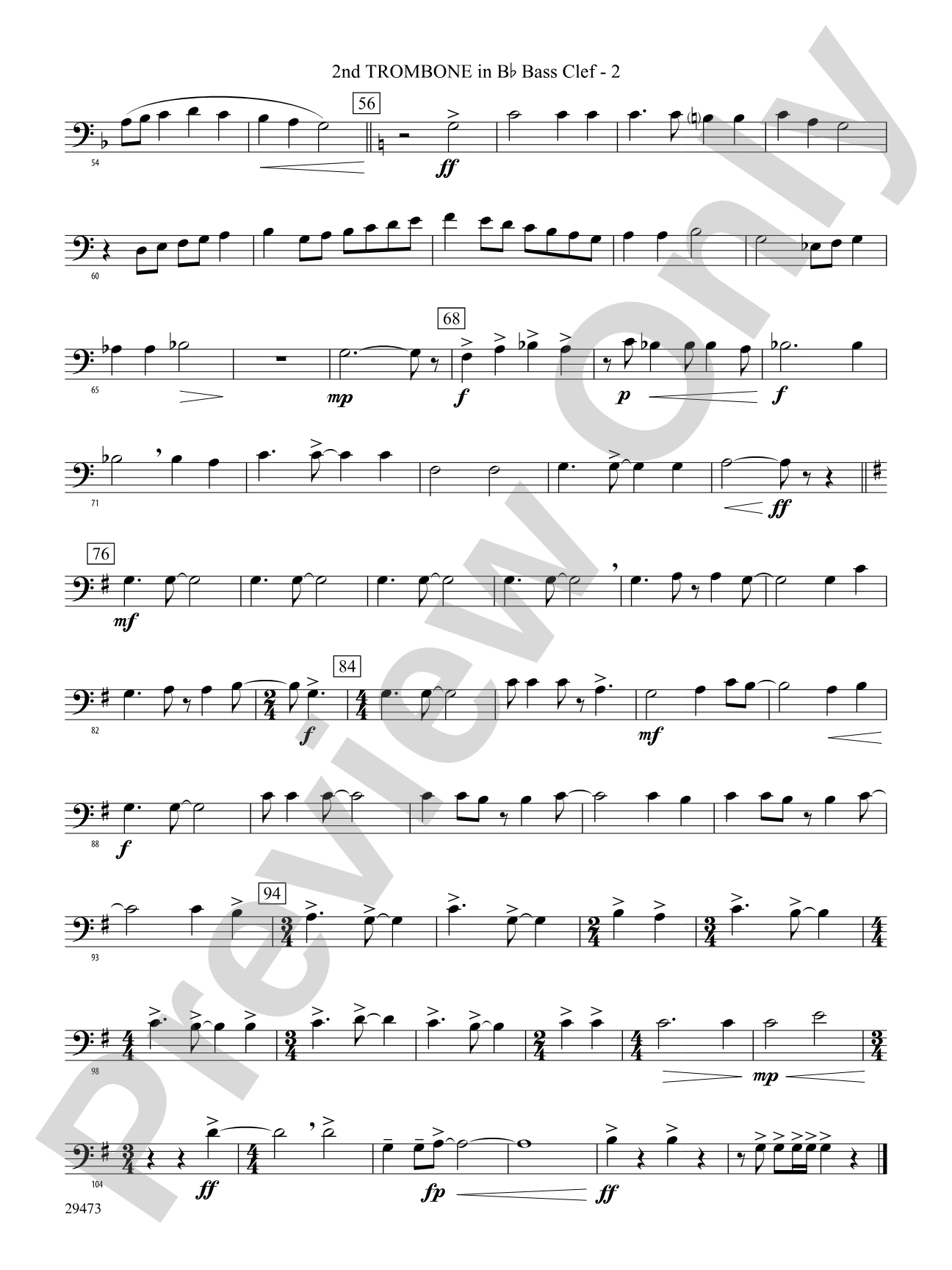 Companions on the Journey: (wp) 2nd B-flat Trombone B.C.