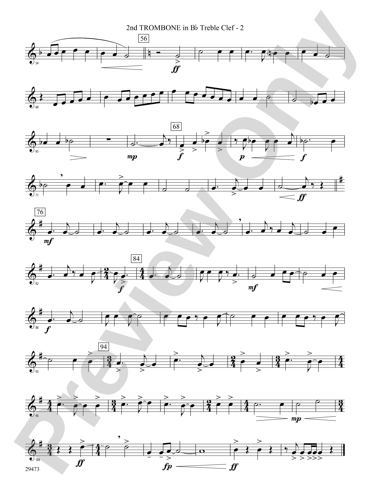 Companions on the Journey: (wp) 2nd B-flat Trombone T.C.