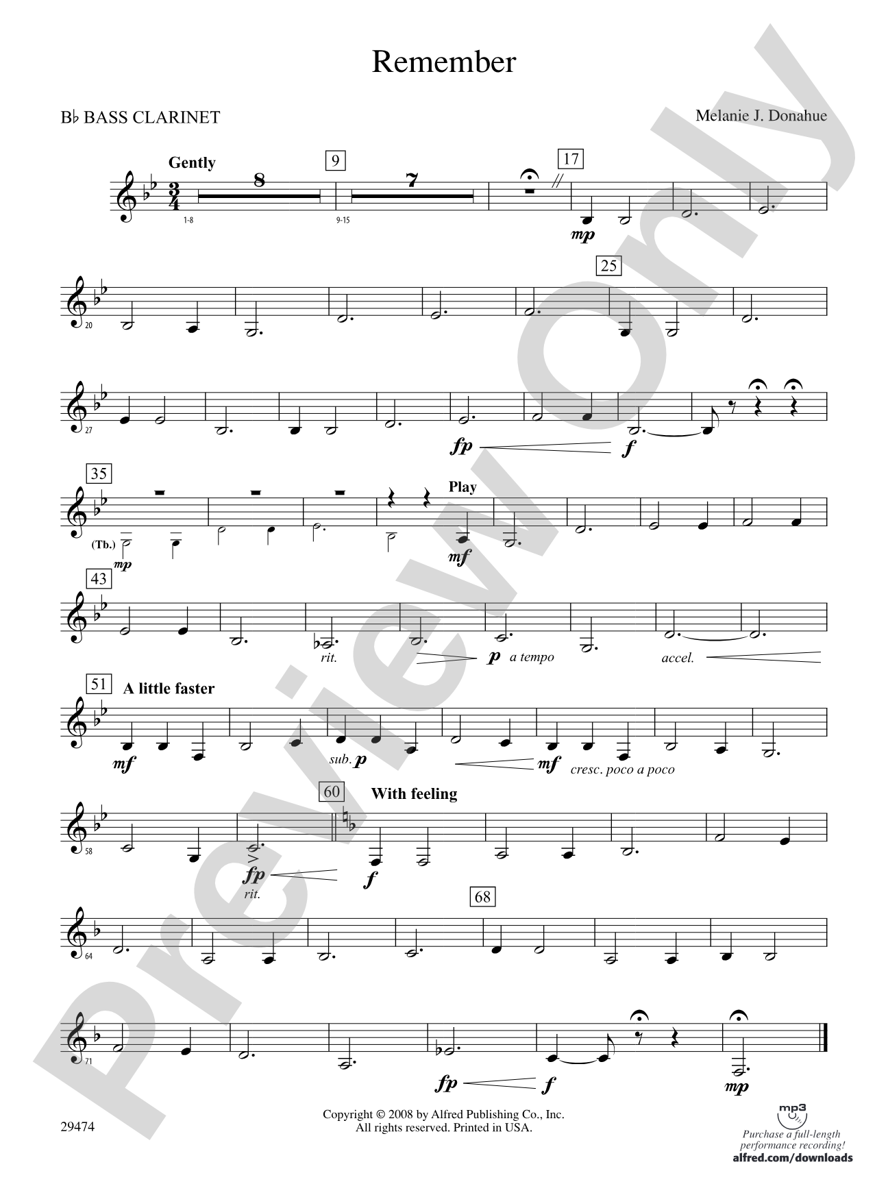 Remember: B-flat Bass Clarinet