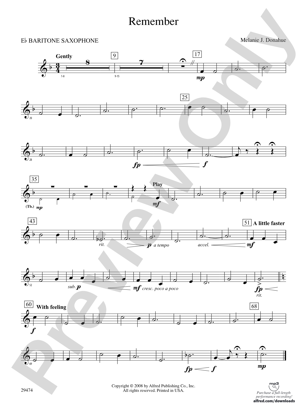 Remember: E-flat Baritone Saxophone
