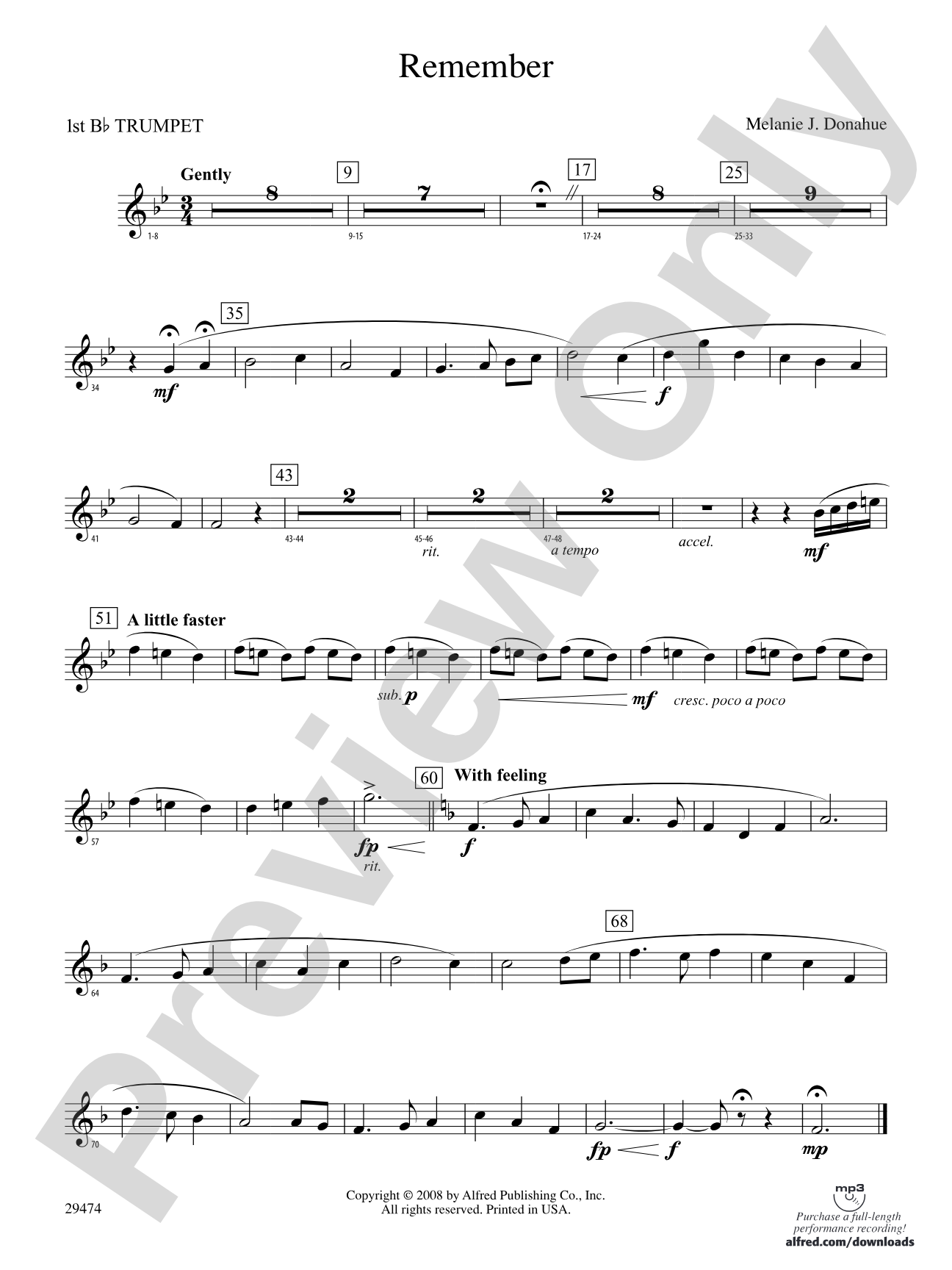 Remember: 1st B-flat Trumpet