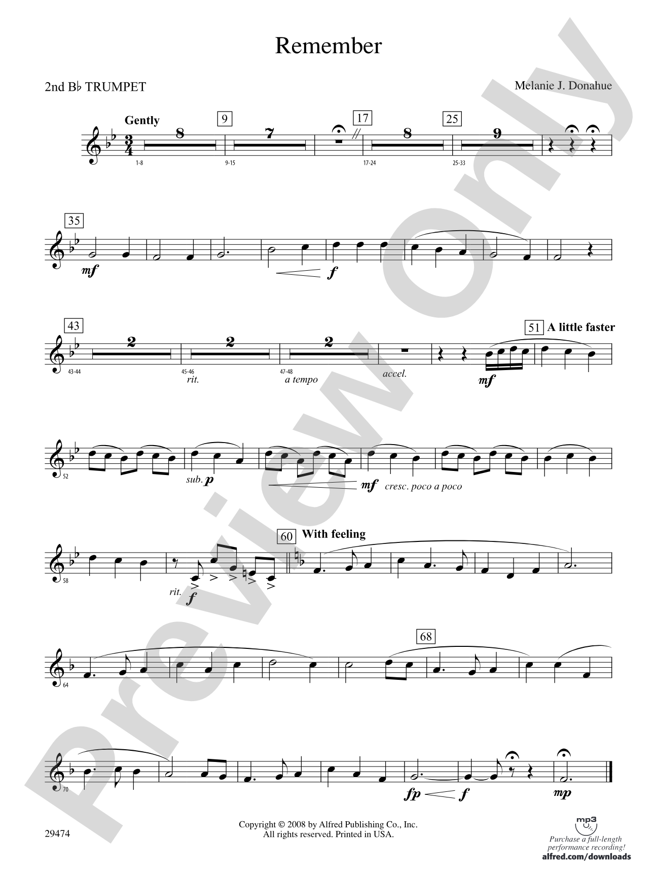Remember: 2nd B-flat Trumpet