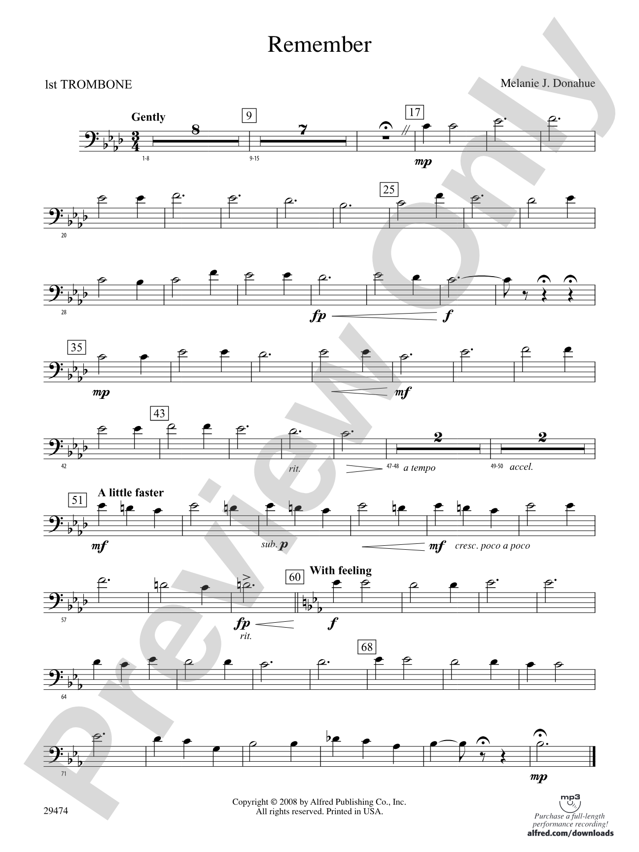 Remember: 1st Trombone