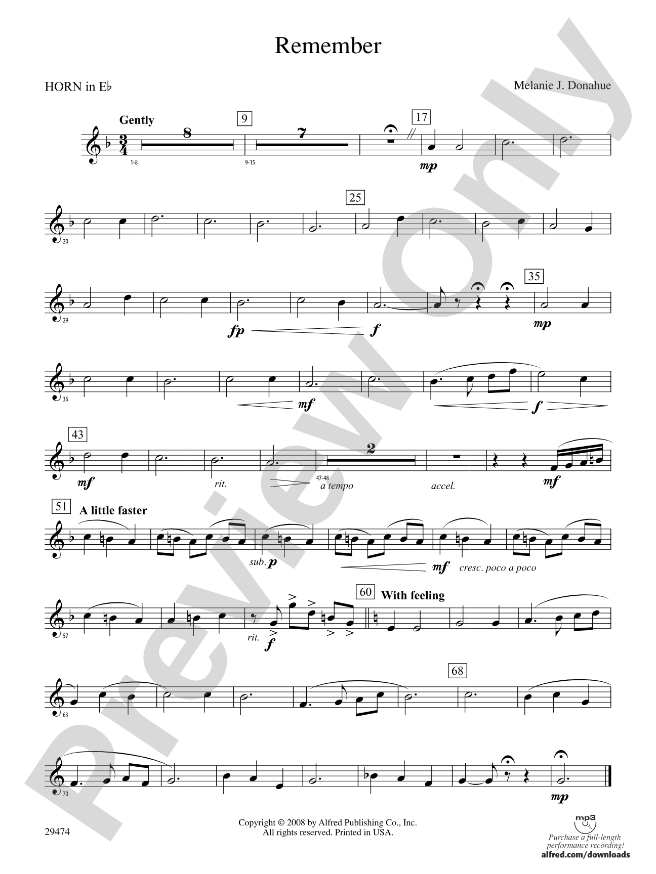Remember: (wp) 1st Horn in E-flat
