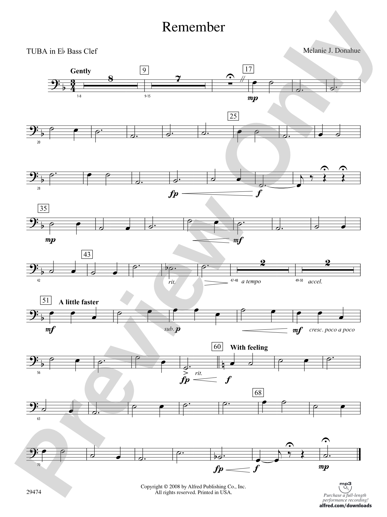 Remember: (wp) E-flat Tuba B.C.