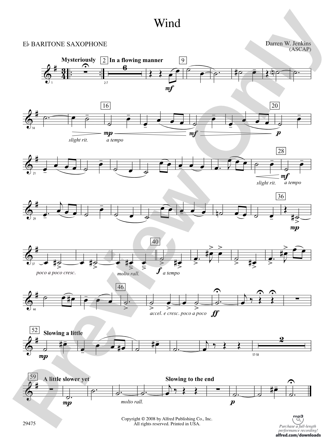 Wind: E-flat Baritone Saxophone