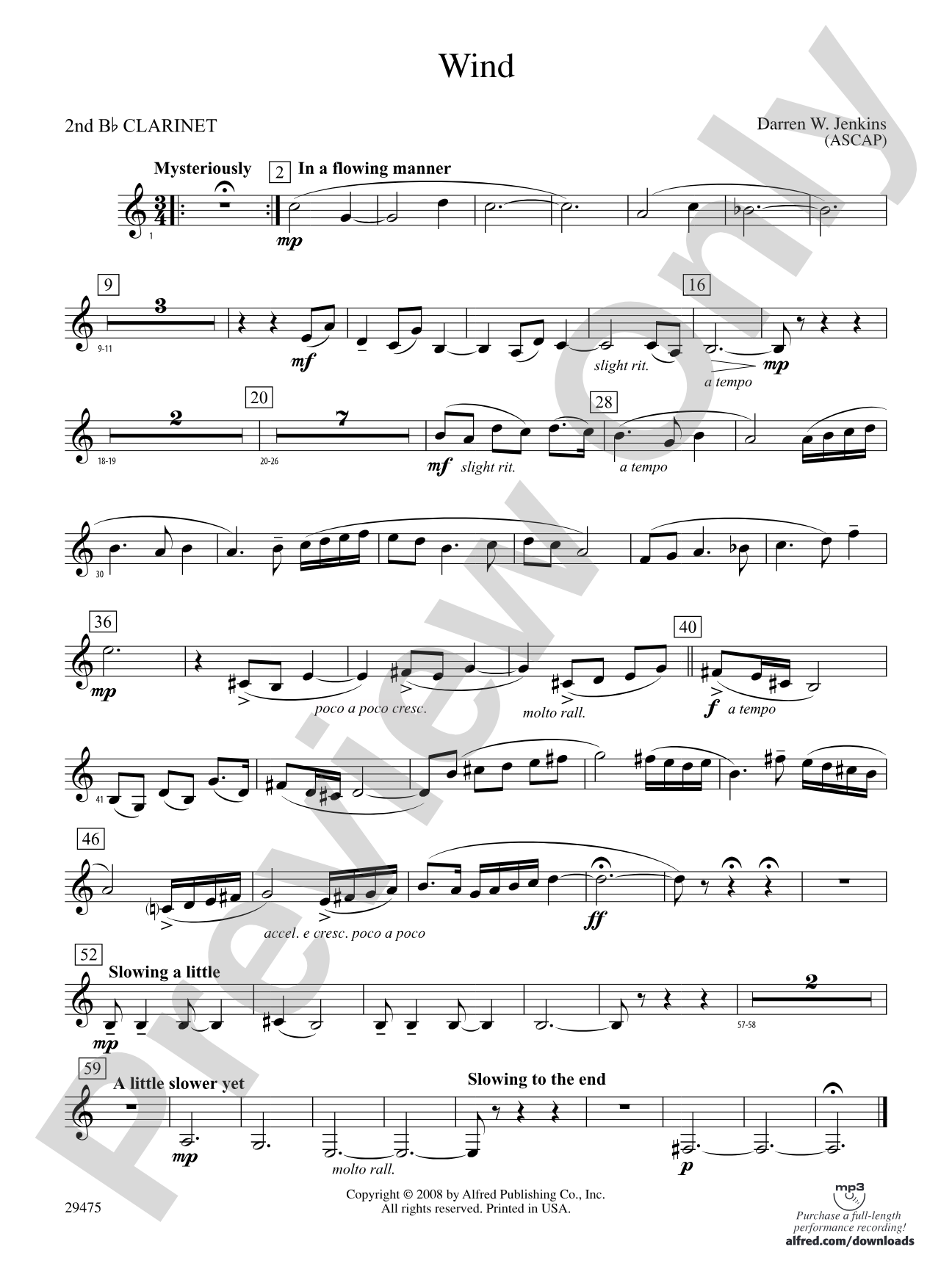 Wind: 2nd B-flat Clarinet