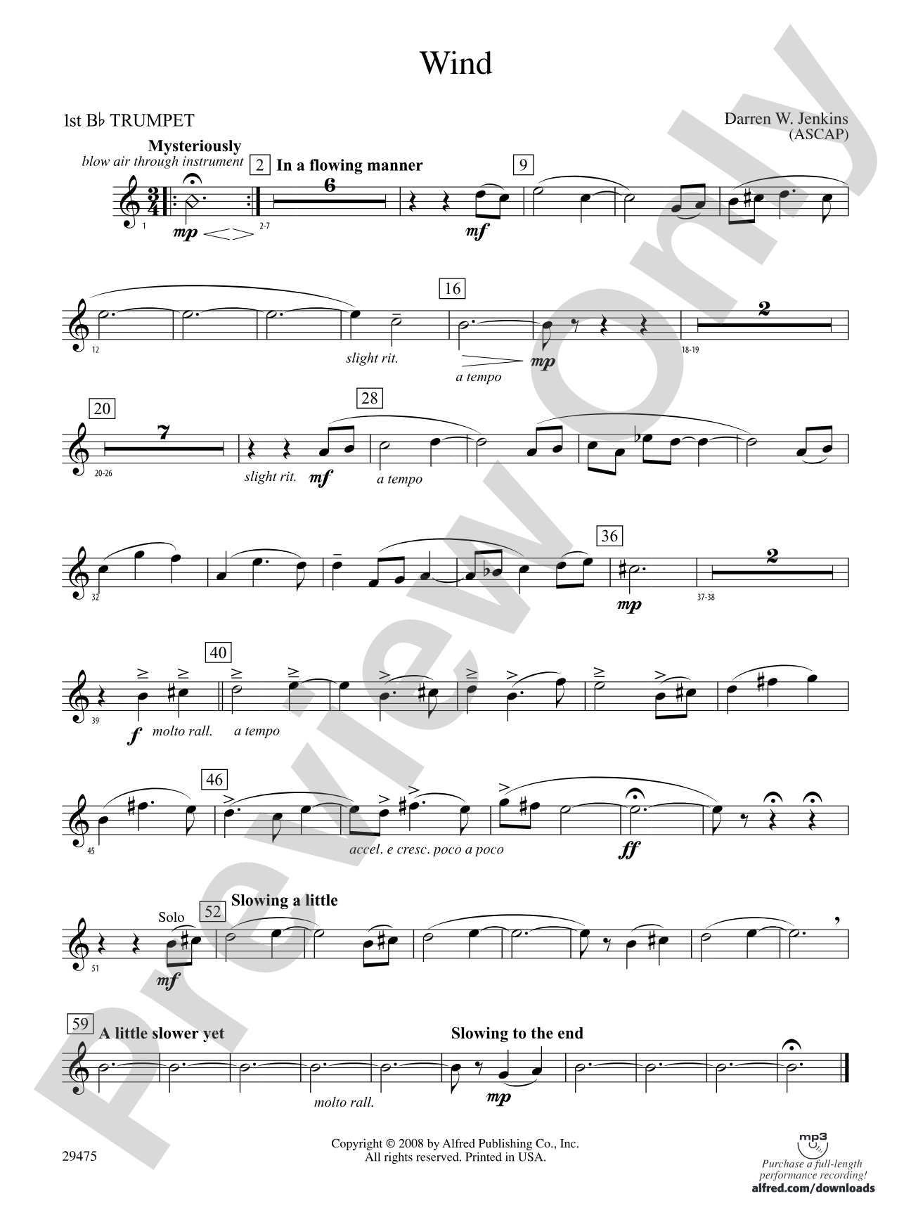 Wind: 1st B-flat Trumpet