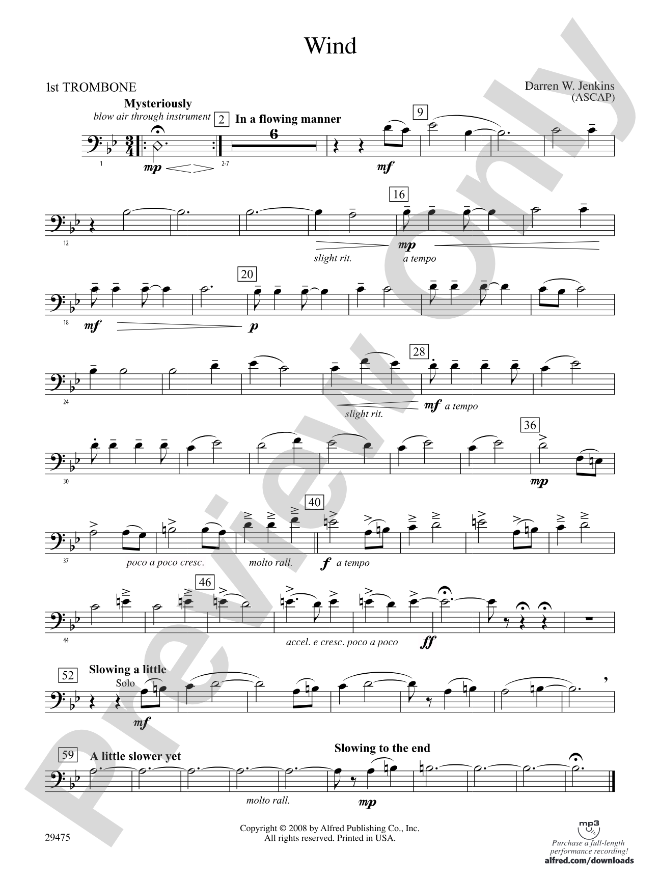 Wind: 1st Trombone