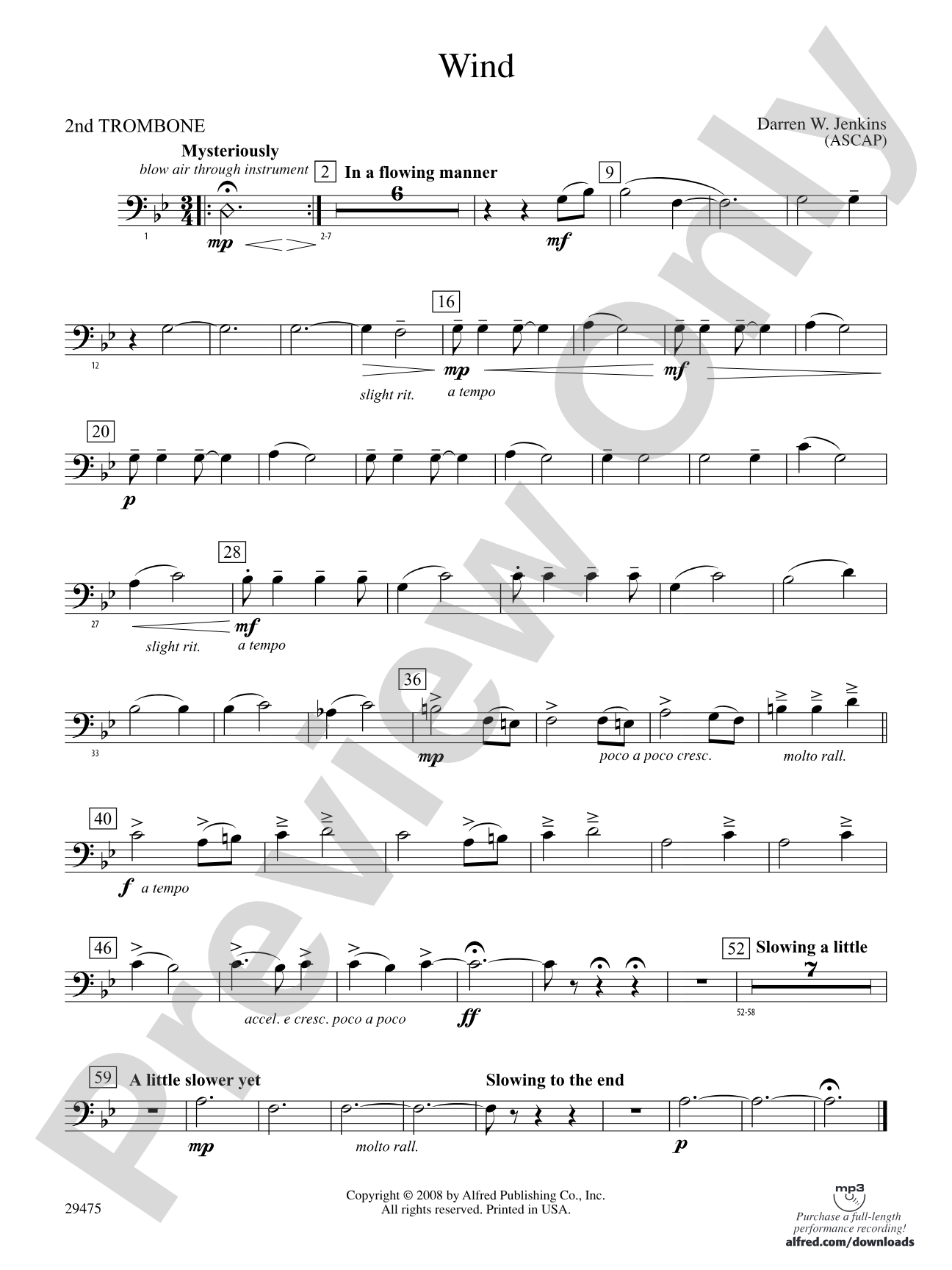 Wind: 2nd Trombone