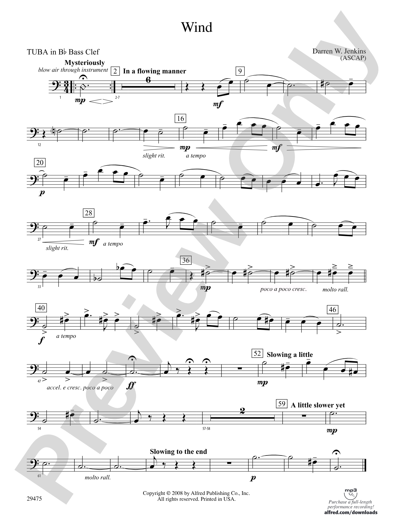 Wind: (wp) B-flat Tuba B.C.