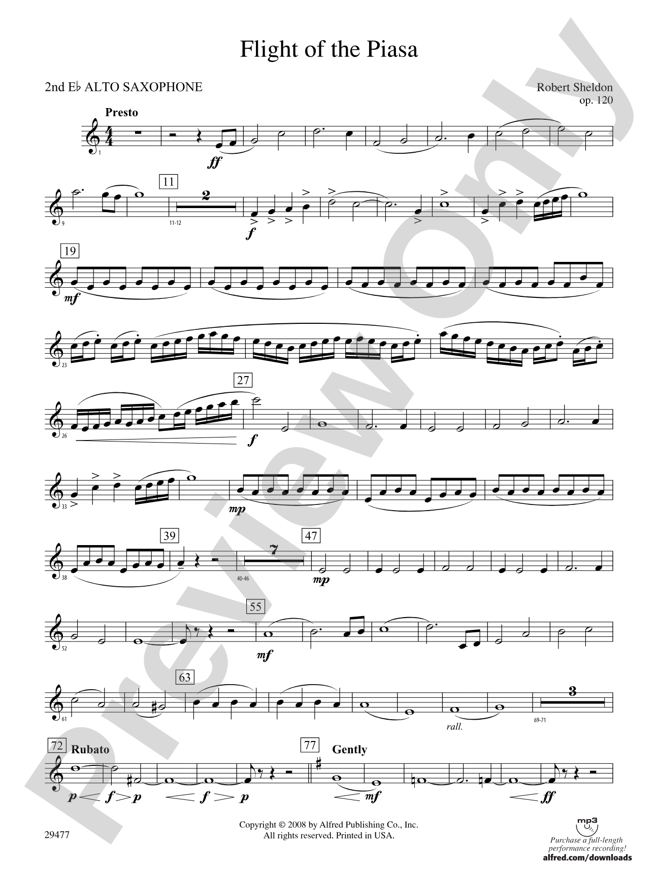 Flight of the Piasa: 2nd E-flat Alto Saxophone