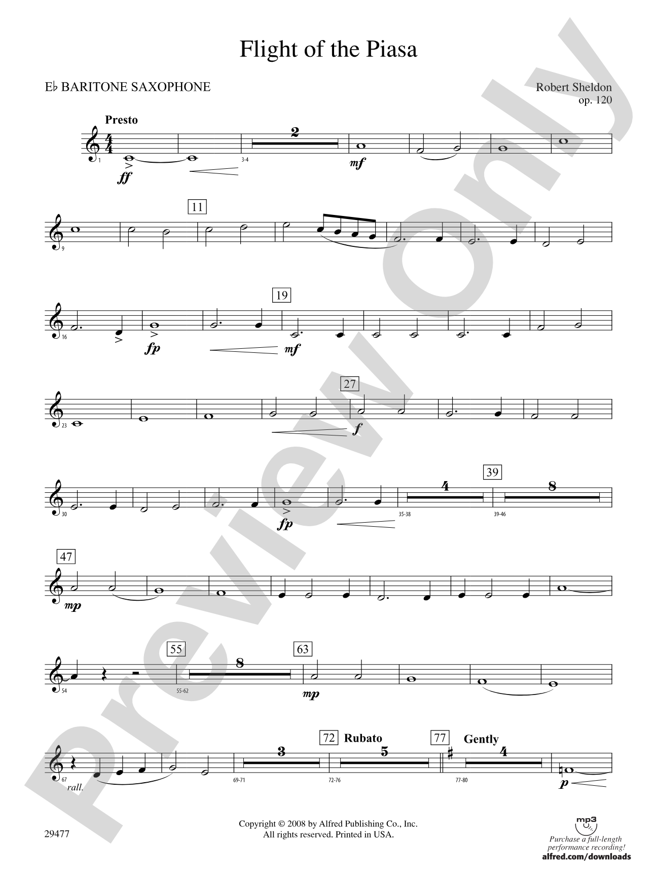 Flight of the Piasa: E-flat Baritone Saxophone