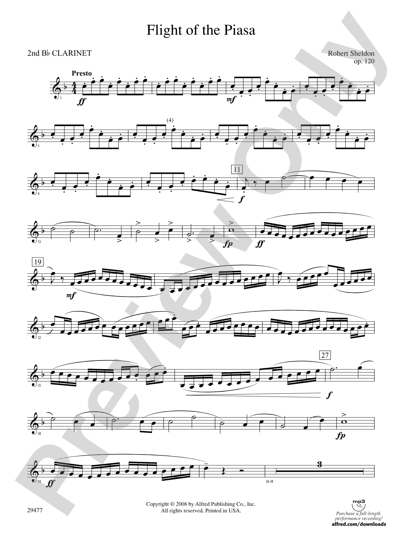 Flight of the Piasa: 2nd B-flat Clarinet