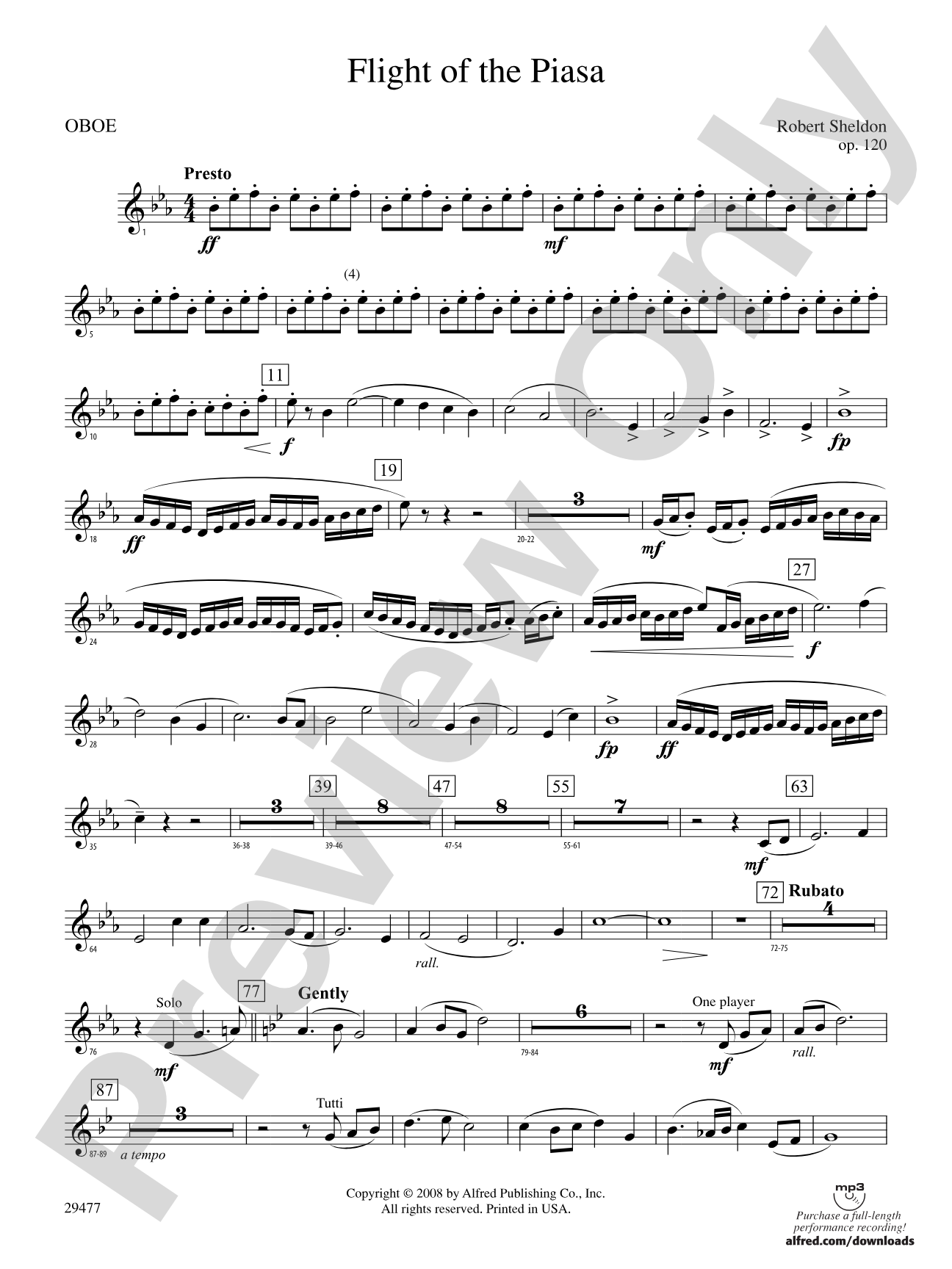 Flight of the Piasa: Oboe