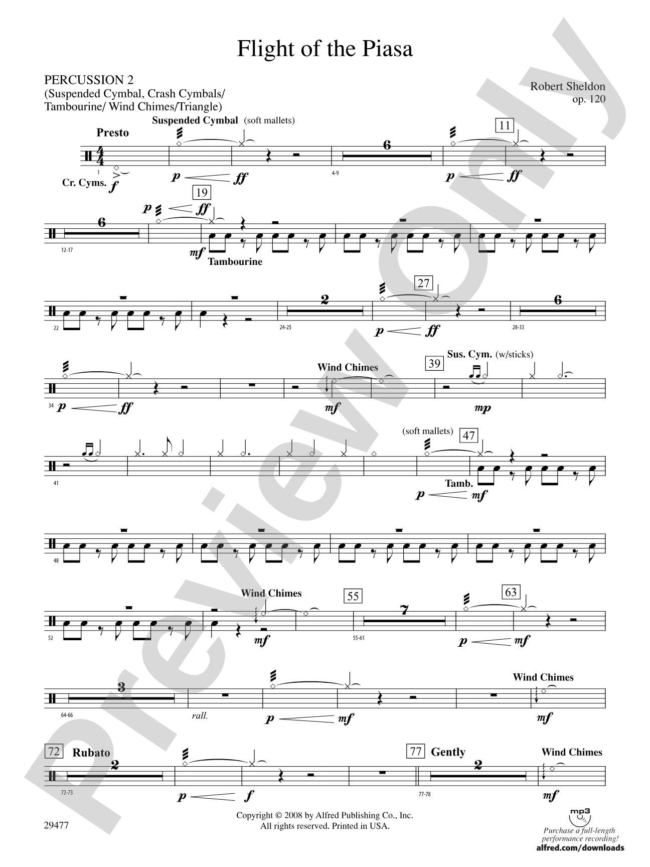Flight of the Piasa: 2nd Percussion