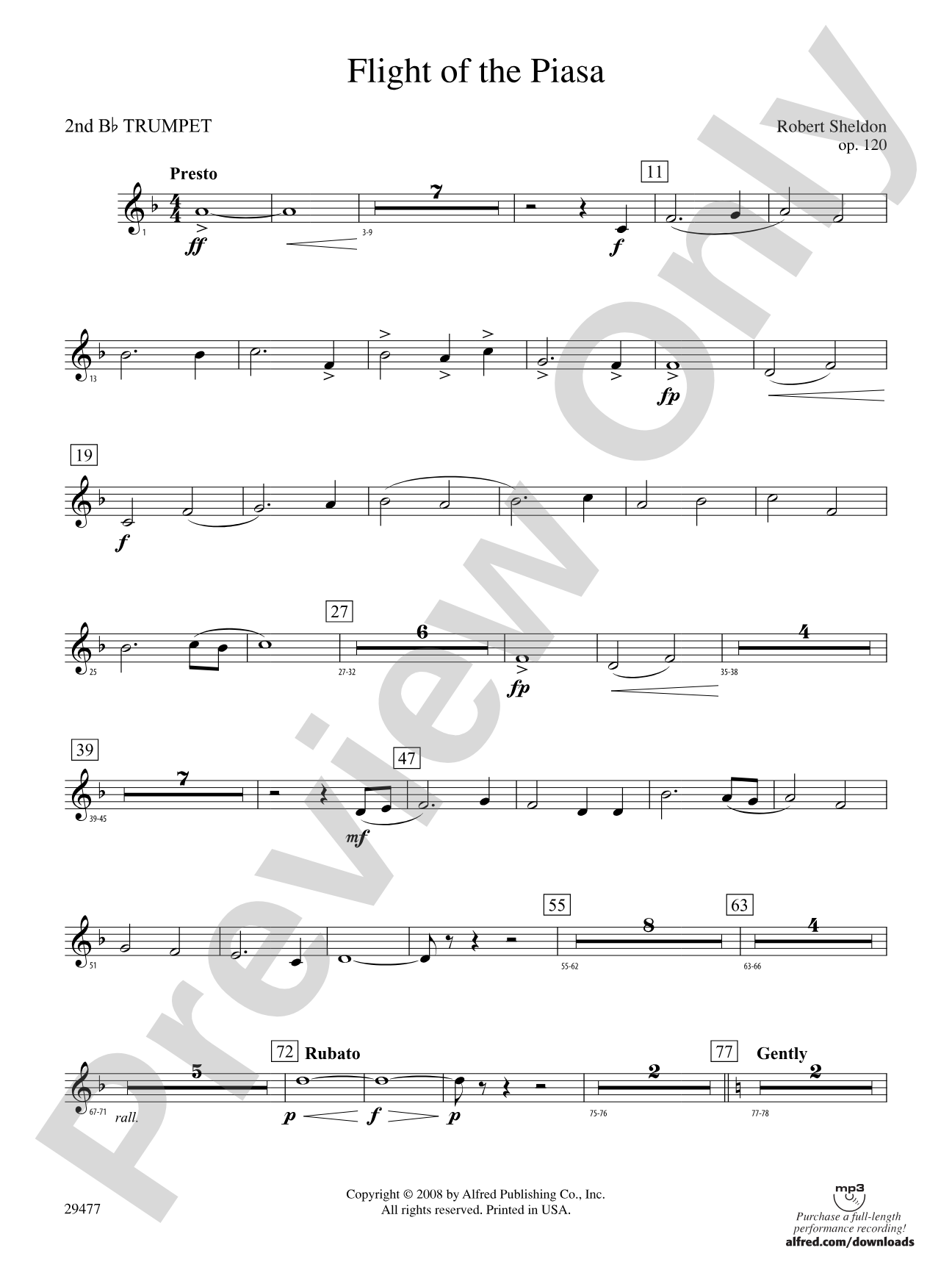 Flight of the Piasa: 2nd B-flat Trumpet