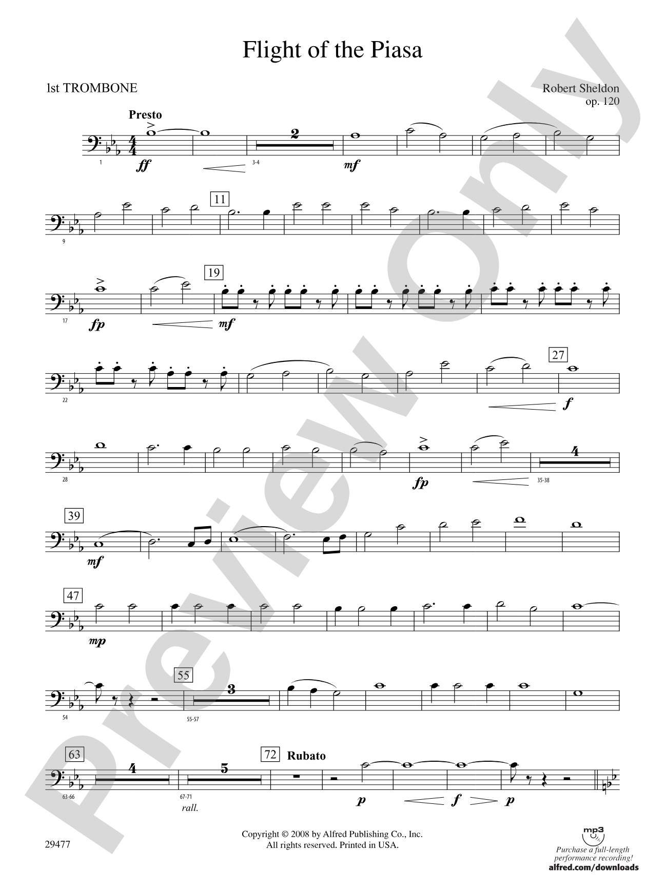 Flight of the Piasa: 1st Trombone