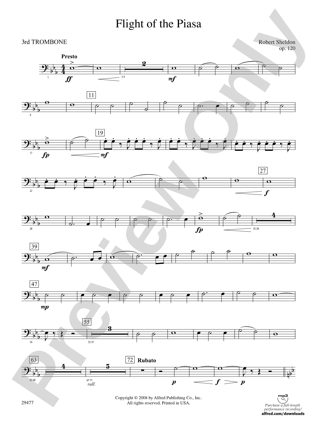 Flight of the Piasa: 3rd Trombone